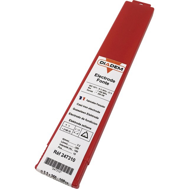 Electrode Fonte Ø 3,2 Boite de 10 Diadem référence fournisseur 247310